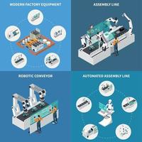 Assembly Line Design Concept Vector Illustration