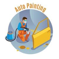 Auto Service Background Vector Illustration