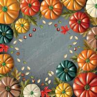 Colored Thanksgiving Day Composition Vector Illustration