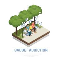 Sofalising Isometric Background Composition Vector Illustration