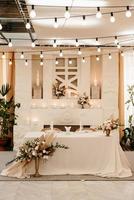 Banquet hall for weddings with decorative elements photo