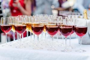 wedding glasses for wine and champagne photo