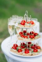 copas de boda para vino y champán foto