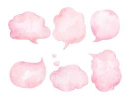 Set of speech bubbles on white background. vector