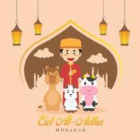 Eid AL-ADHA Mubarak Background vector