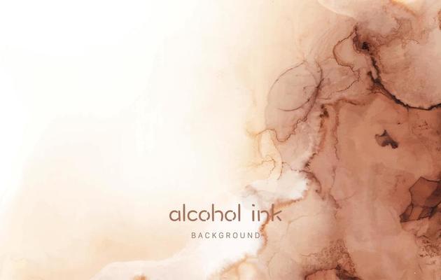 Natural luxury abstract fluid art painting in alcohol ink technique.