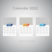 Colorful gradient Business wall Calendar Template vector