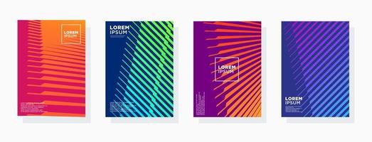 colorful minimal Modern cover abstract background covers set. Cool gradient shapes composition eps 10 vector