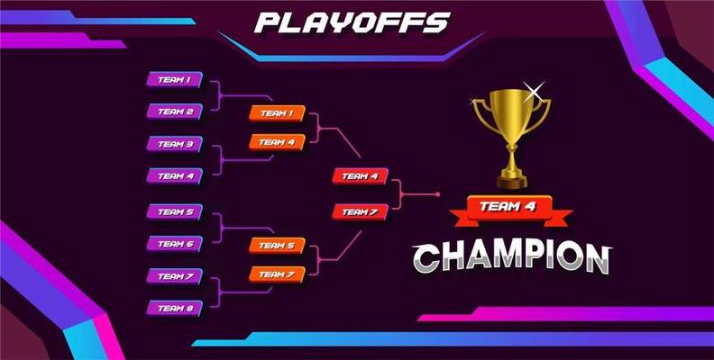 modern sport game tournament championship contest stage bracket board vector with gold champion trophy prize icon illustration background in tech theme style layout.
