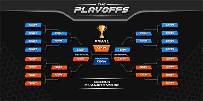 The 2022 football championship bracket tables templates 12965332 Vector Art  at Vecteezy