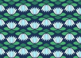 Vector Lotus seamless pattern. Water Lily repeating textile pattern. Pattern for scarf, clothes and other fabric printing.