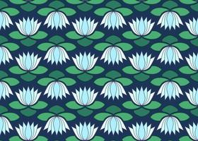 Vector Lotus seamless pattern. Water Lily repeating textile pattern. Pattern for scarf, clothes and other fabric printing.