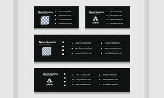 Unique corporate and business email signature template design. vector