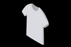 camiseta isométrica ilustración. camisa superior blanca aislada sobre fondo blanco. maqueta de camiseta. ilustración vectorial. vector