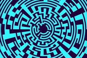 Maze background, blue labyrinth backdrop. Abstract hi tech mosaic background. Modern technology vector backdrop.