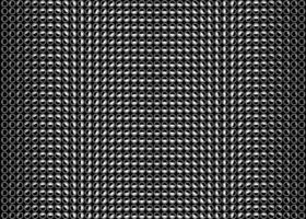 Dark dot background. Vector seamless rotating circles halftone gradient. Dynamic black and white backdrop. Monochrome geometric spots overlay.