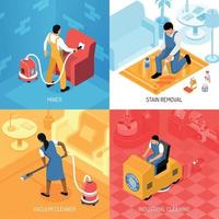 Cleaning Service Isometric Concept Vector Illustration