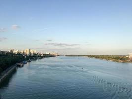 View to Don river from a bridge. Rostov on Don city, Russia photo