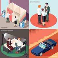 Politicians Isometric Design Concept Vector Illustration