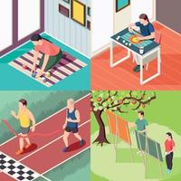 Alternative Education Isometric Design Concept Vector Illustration