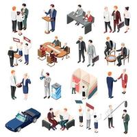Politicians Isometric Icons Vector Illustration