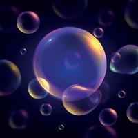 Soap Bubbles Background Vector Illustration