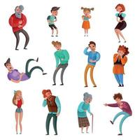 Laughing People Set Vector Illustration