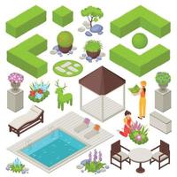 Landscape Design Set Vector Illustration