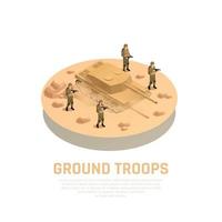 Military Isometric Composition Vector Illustration