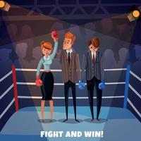 Business Fights Conceptual Background Vector Illustration