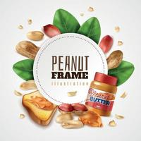 Peanut Butter Circle Composition Vector Illustration
