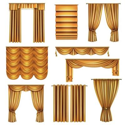 Gold Curtain Vector Art, Icons, and Graphics for Free Download