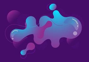 Purple and blue geometric background. Liquid and shapes composition. Gradient vector art illustrator