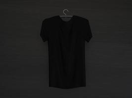 maqueta de camiseta negra foto