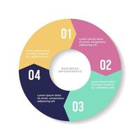 4 steps pie chart, Circle arrows infographic or Circular diagram. vector