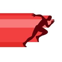Silhouettes of running athletes. Running man. vector