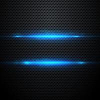 Abstract blue green light template on dark metal background. Futuristic technology concept. Vector illustration