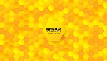 Abstract honeycomb background in soft yellow color. Hexagon pattern. Seamless background. Vector illustration