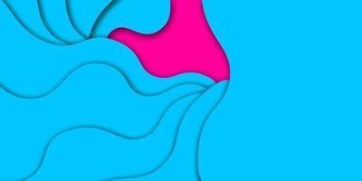 wave abstract art paper paper carving background paper layer 3d illustration photo