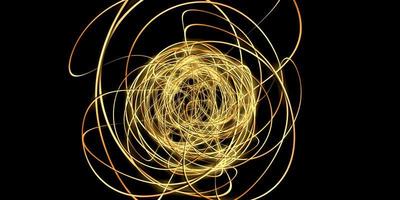 Curva deformada fondo abstracto luz dorada bokeh brillo ilustración 3d foto