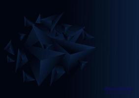 Abstract dark blue geometric polygonal background. vector