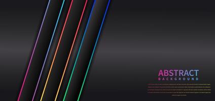 Abstract colorful stripe diagonal on black background with space for your text. Modern style. vector