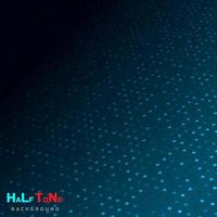 Abstract blue halftone with dot pattern and glowing lights on dark background technology style. vector