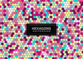 Abstract colorful hexagon pattern background. Hexagon texture effect. vector