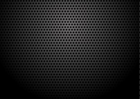 Metal plate grid with circular background texture.