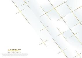 Abstact white background with lines gold modern style with copy space for text. vector