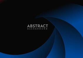 superposición de curva abstracta azul sobre fondo negro. vector