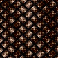 Geometric black and orange weave pattern background. vector