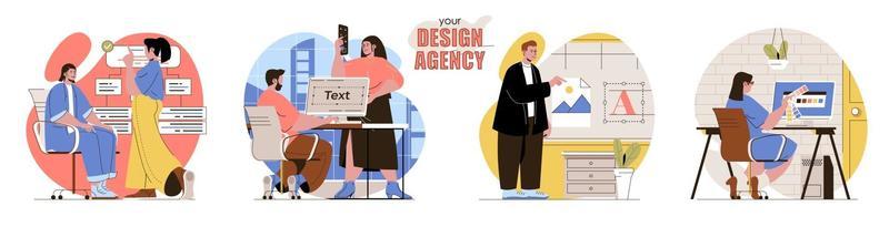 Your Design Agency concept scenes set