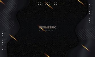 Abstract dark and gold light effect background vector